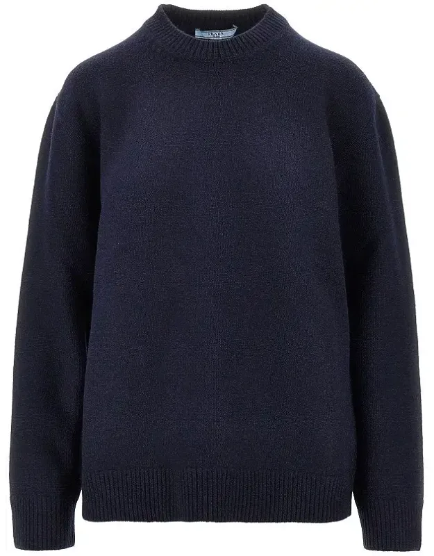 Wool Sweater With Leather Patches