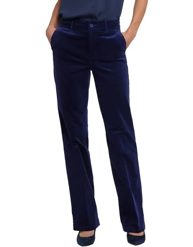 Straight Leg Velvet Trousers