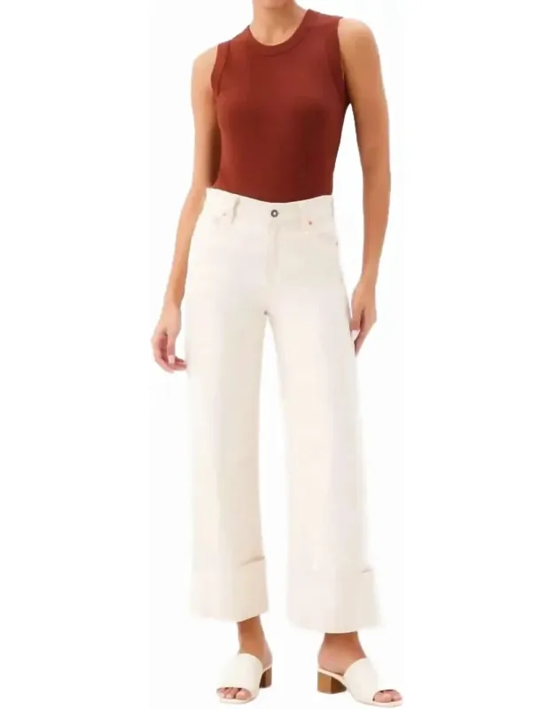 Cuffed Cropped Jeans