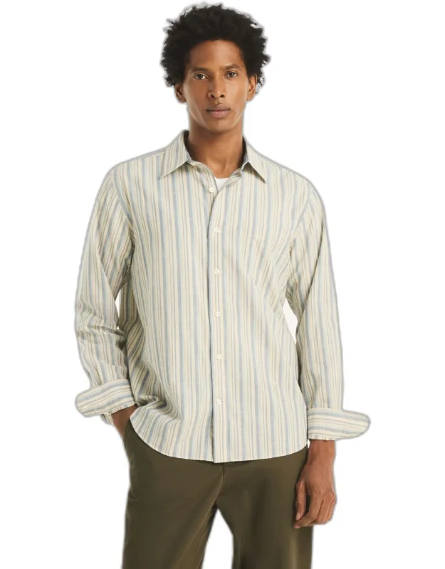 Nautica Textured Striped Shirt - Soft, Breathable Cotton