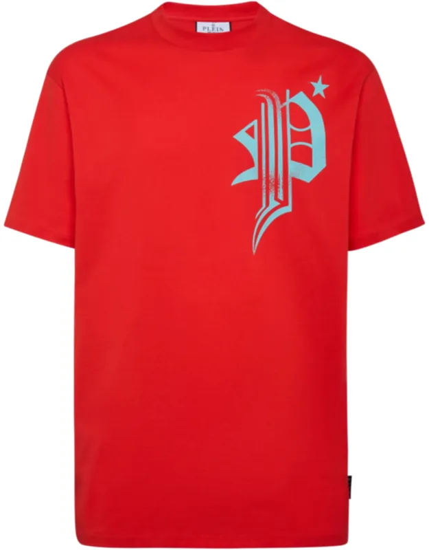 T-shirt With Round Neck And Skull Design