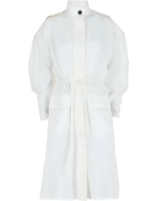 Long-sleeved Hooded Trench Coat