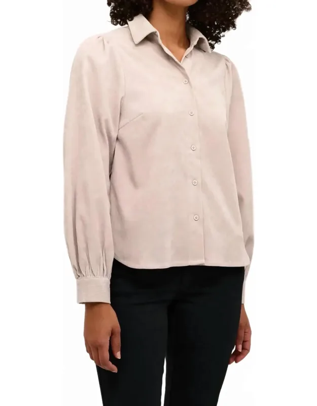 Velvet Voluminous Sleeve Shirt