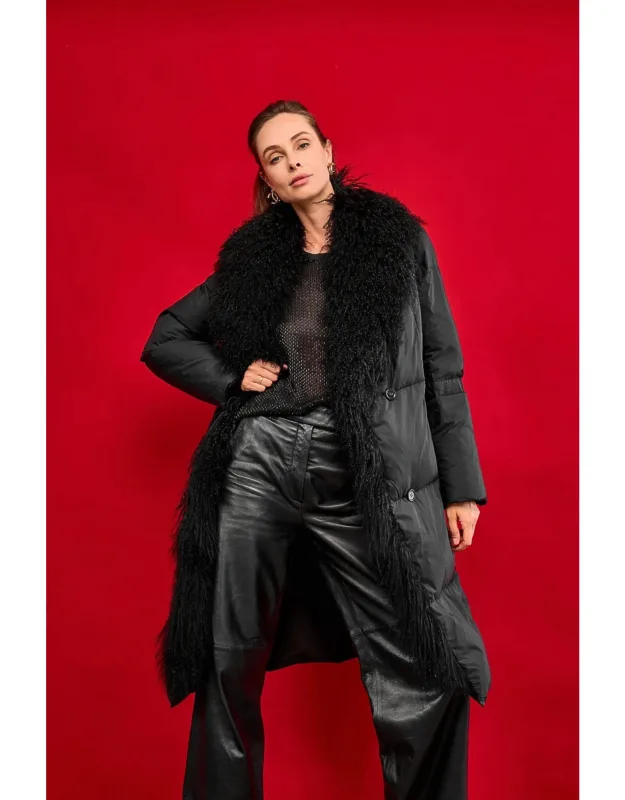 Genuine Lama Fur Premium Down Coat