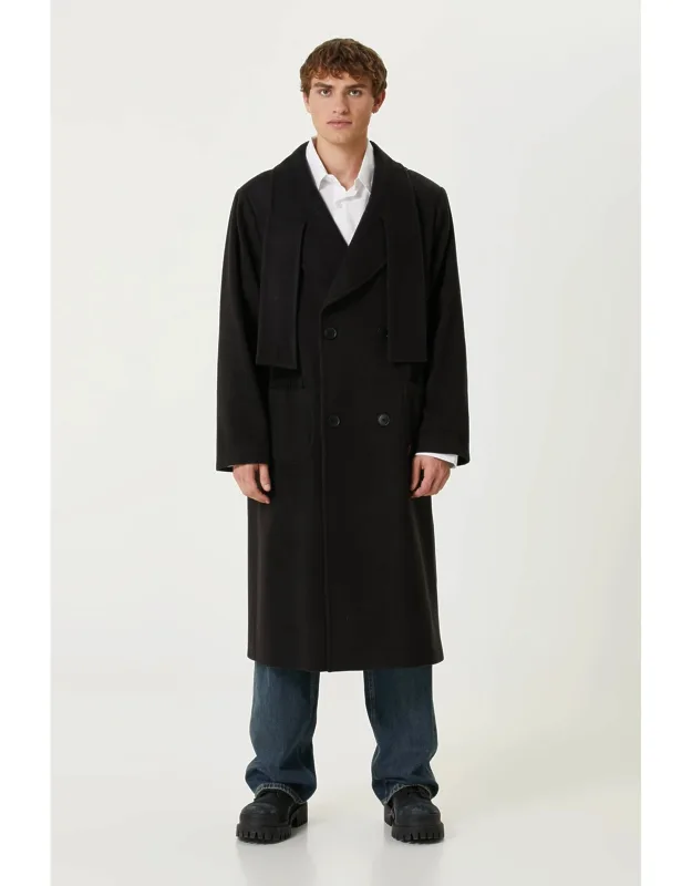 Wool & Cashmere Blend Long Coat