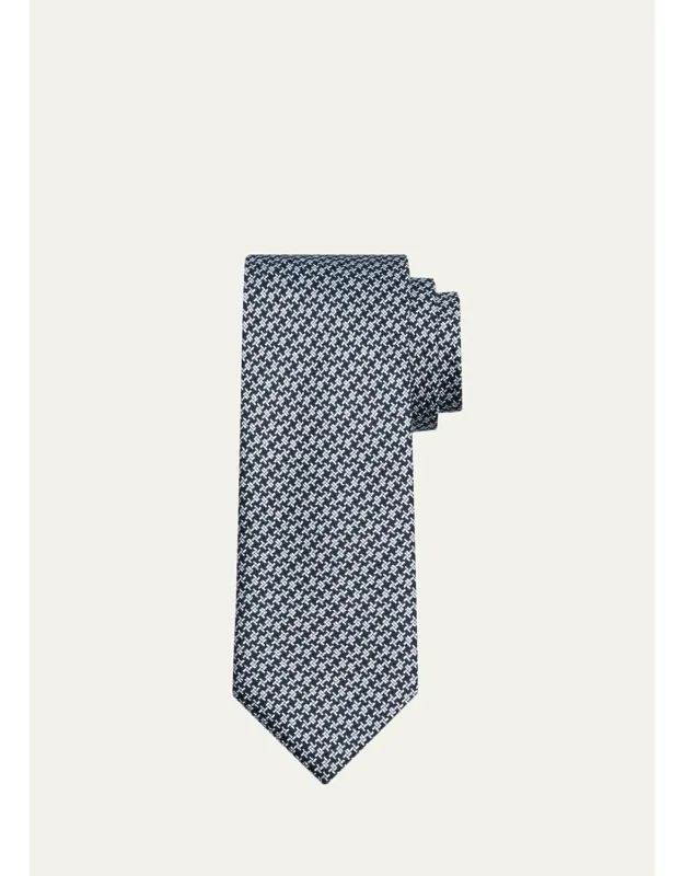 Micro Print Silk Tie