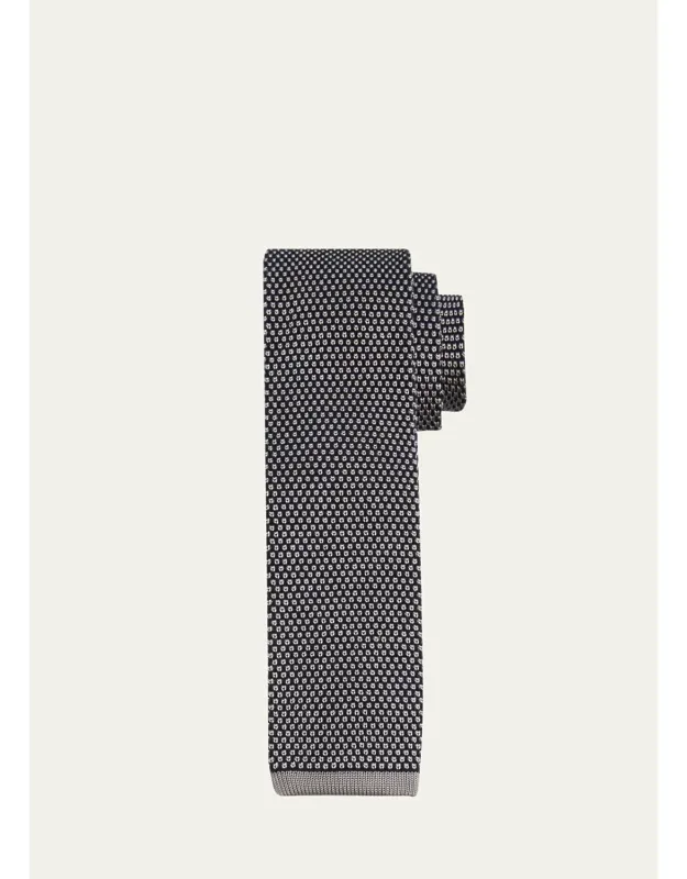 Micro Motif Silk Tie