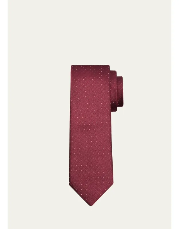 Micro-jacquard Silk Tie