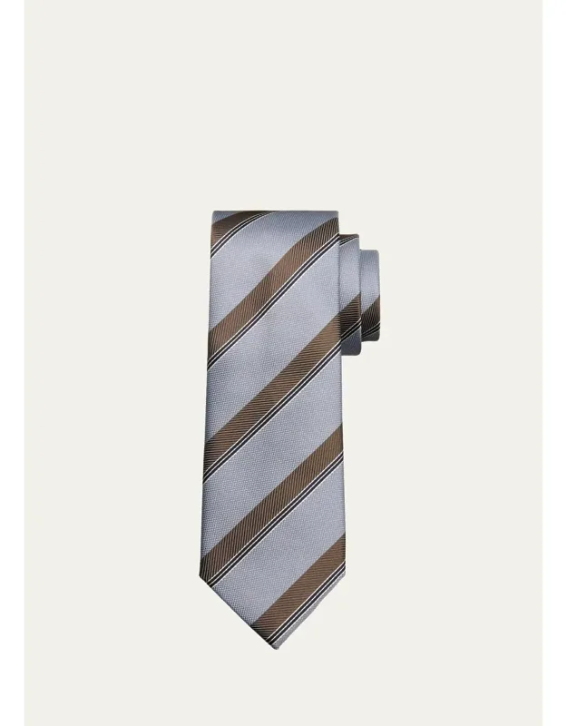 Stripe Jacquard Silk Tie