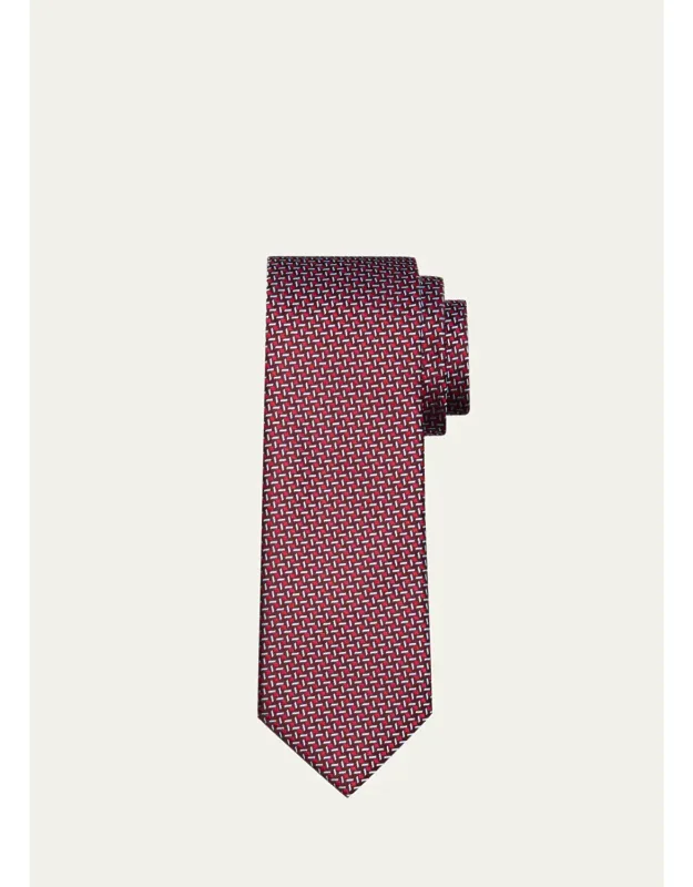Micro-jacquard Silk Tie