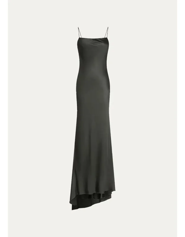 Open-back Silk Maxi Slip Dress