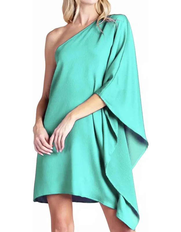 Satin One Sleeve Dress