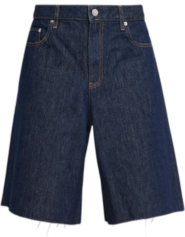 Frayed-hem Jean Shorts