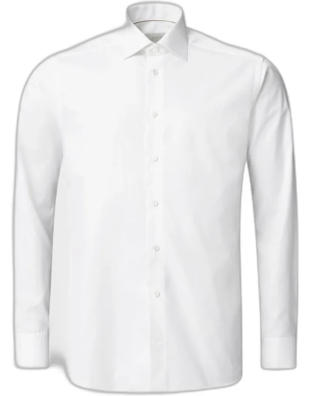 Textured Cotton Contemporary-fit Piqué Shirt
