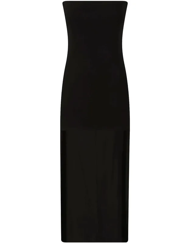 High Low Strapless Mini Dress