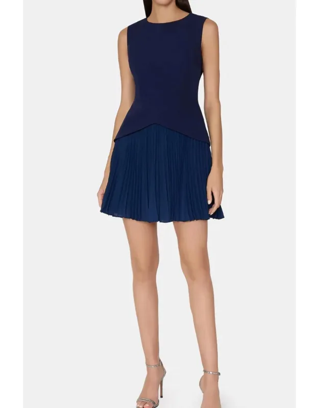 Pleated Mini Dress