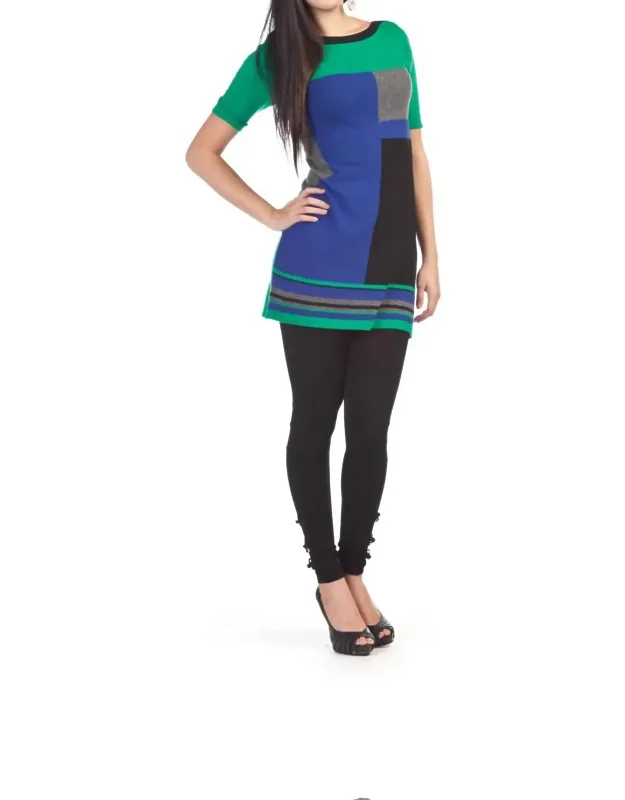 Color Block Angora Dress