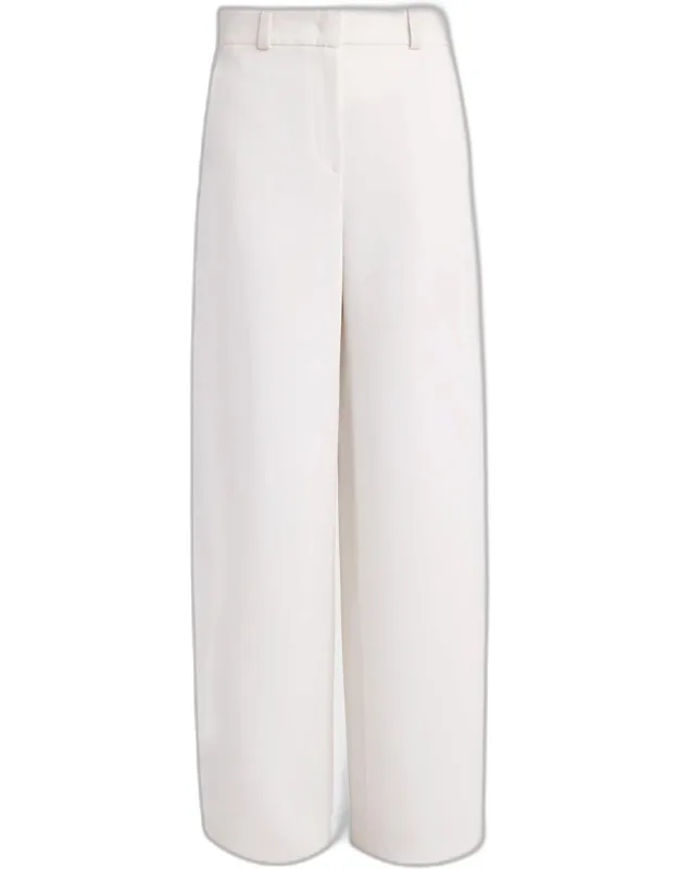 Side Pleat Straight-leg Trousers