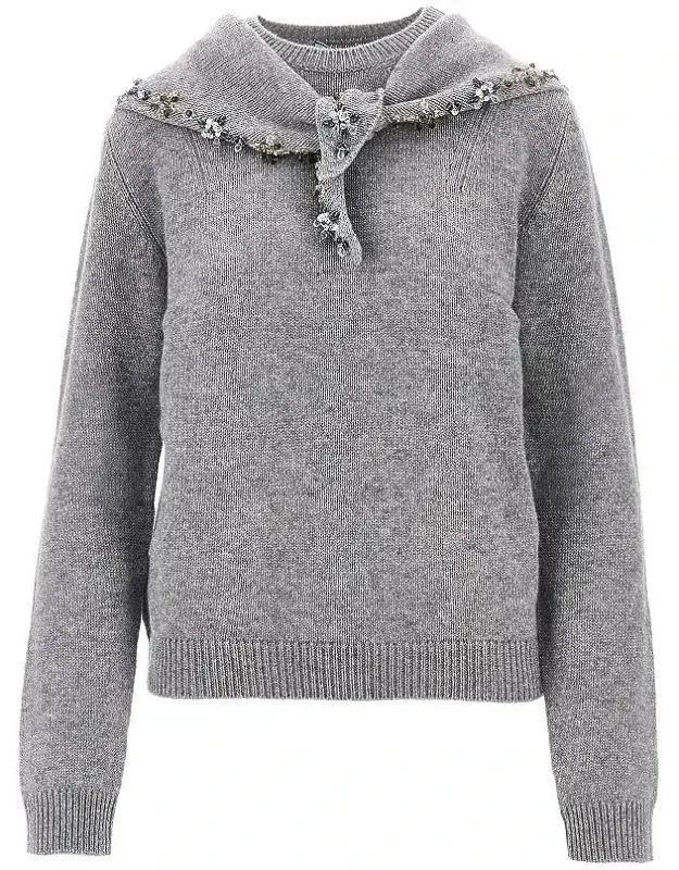 Pullover With Scarf
