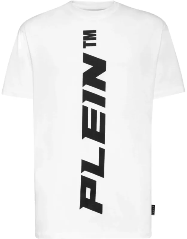 T-shirt Round Neck With Iconic Lettering And Saffian Leather Patch