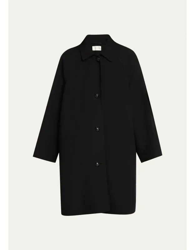 Wool-cashmere Single-breasted Car Coat