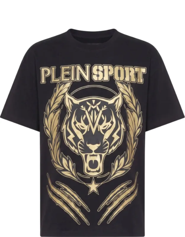 _round Neck T-shirt With Premium Cotton And Distinctive Tiger Graphic_