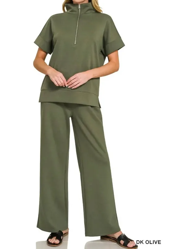 Scuba Wide Leg Pants