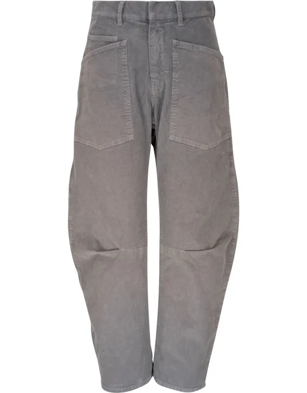 High-waisted Corduroy Trousers