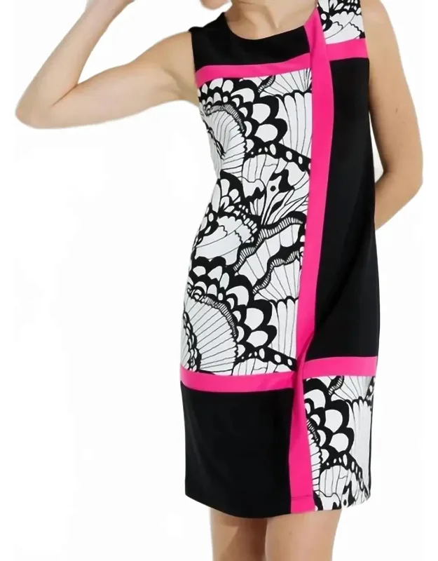 Butterfly Print Shift Mini Dress