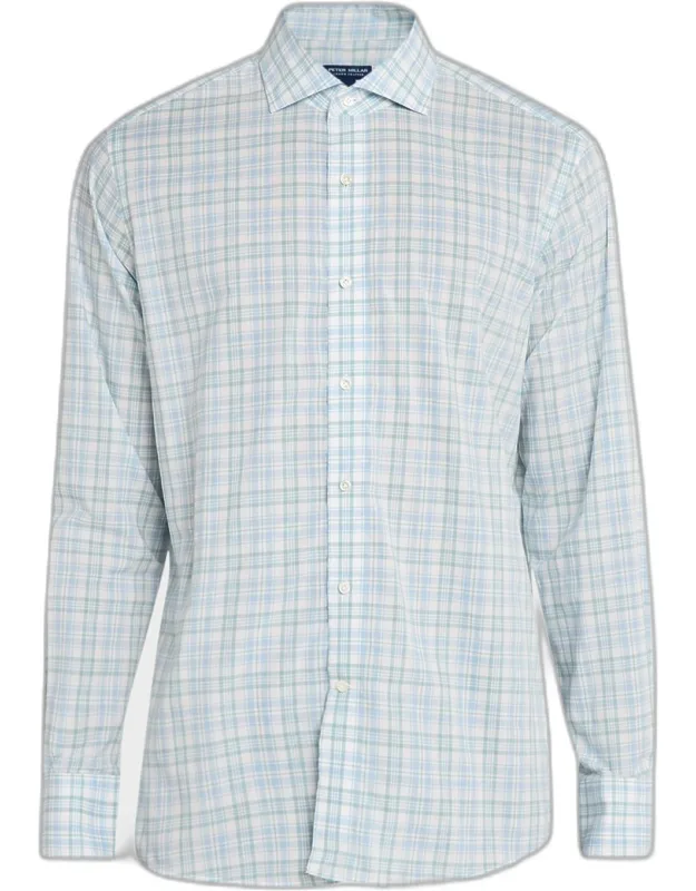 Crown Plaid Cotton Sport Shirt