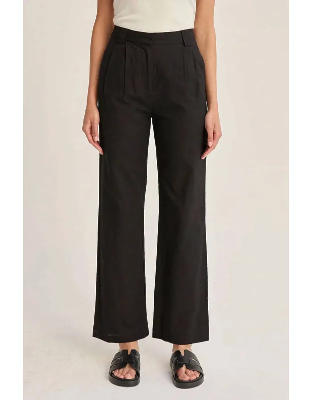 Straight Leg Linen Trousers