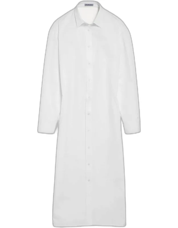 Draped Midi Shirtdress