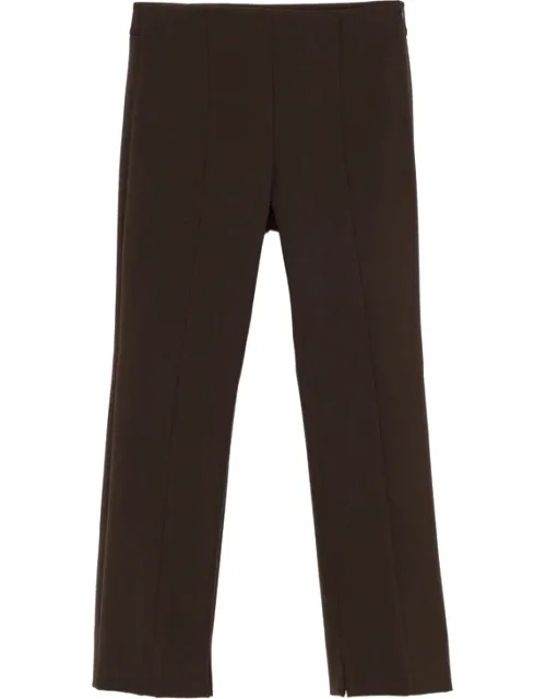 Seam-detail Side-slit Trousers