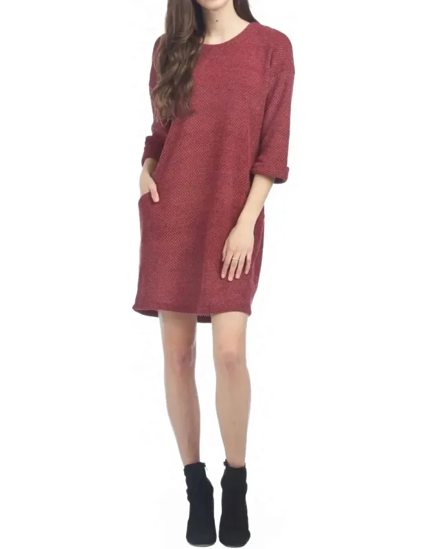 Waffle Design Chenille Dress