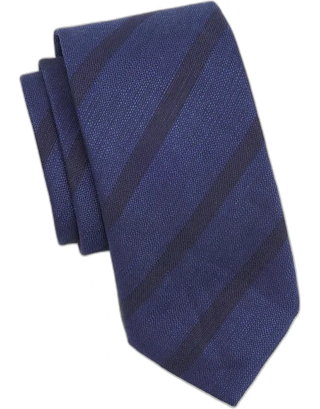 Striped Woven Silk Tie