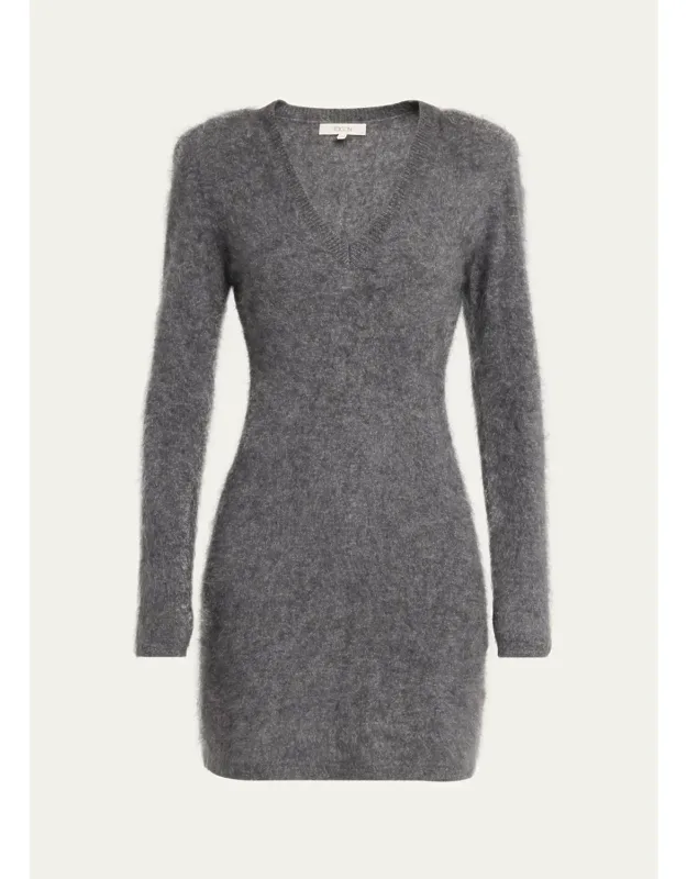 Brushed Cashmere Mini Sweater Dress