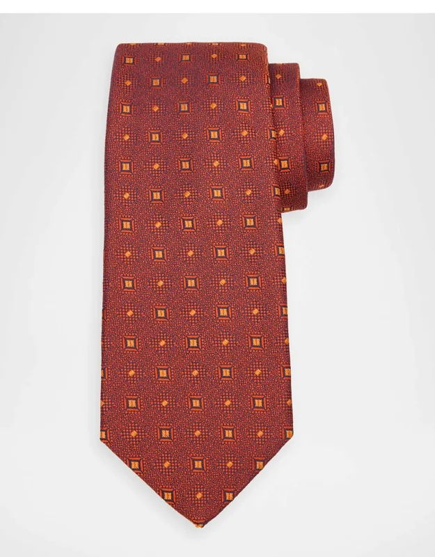 Silk Micro-geometric 7-fold Tie
