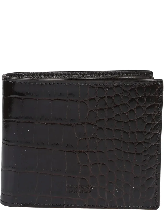 Shiny Printed Calf Leather Wallet