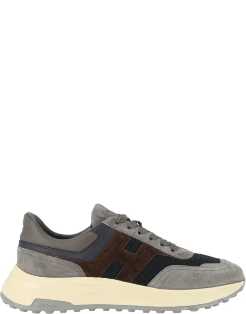 Hyperlight Calfskin Suede Mesh Sneakers