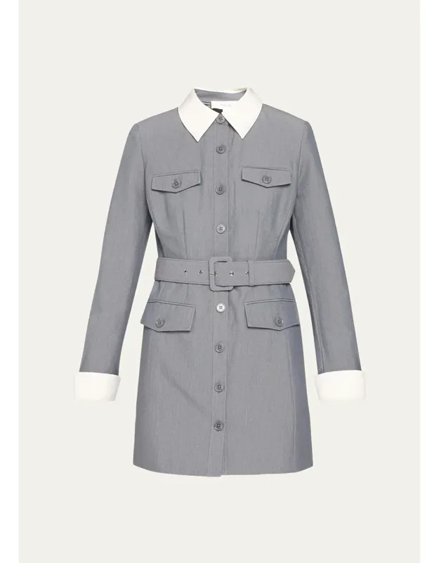 Belted Mini Shirtdress