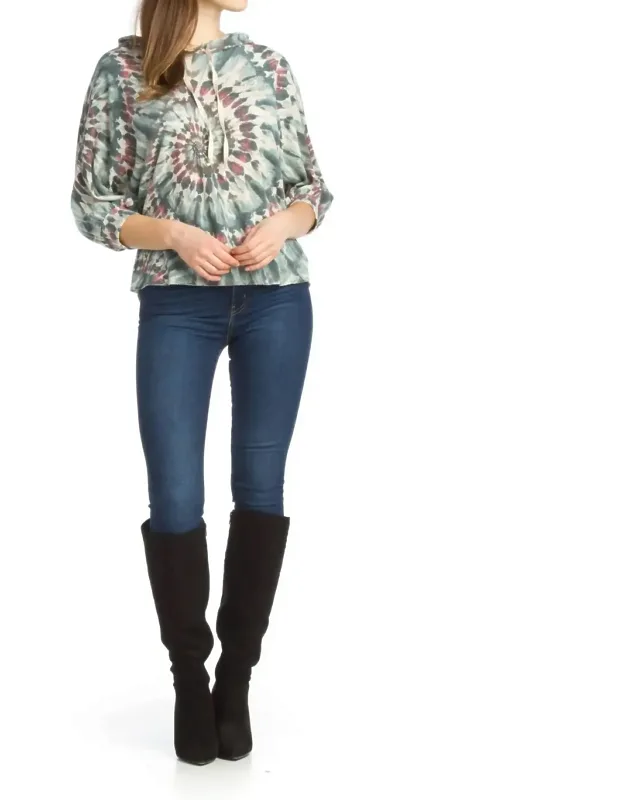 Tie Dye Dolman Sleeve Hoodie