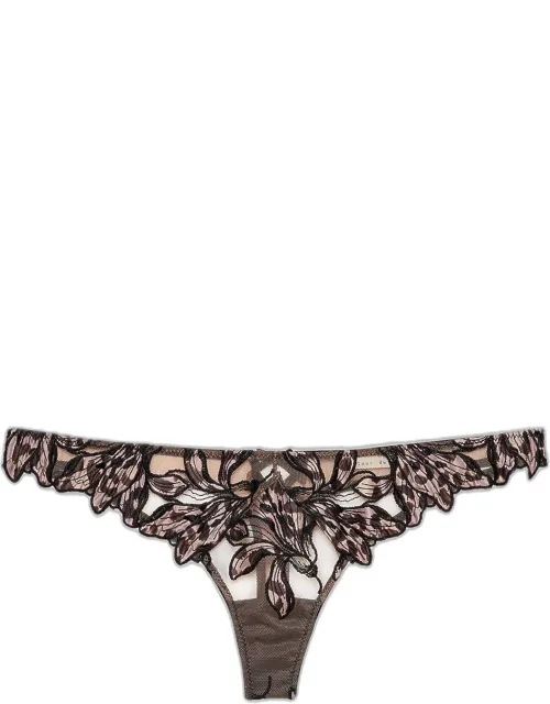 Embroidered Hipster Thong