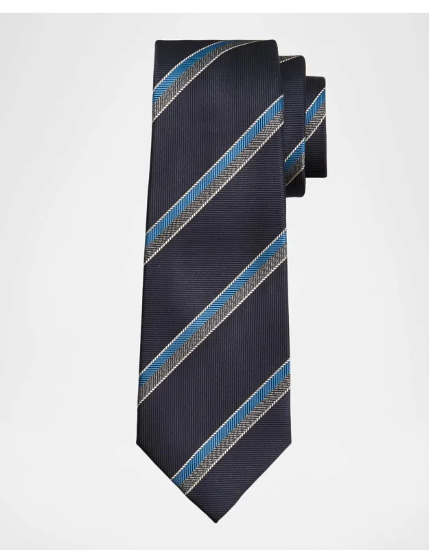 Silk Chevron Stripe 7-fold Tie