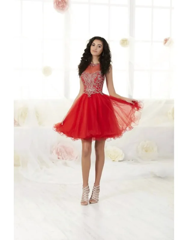 Illusion Neckline Cocktail Dress
