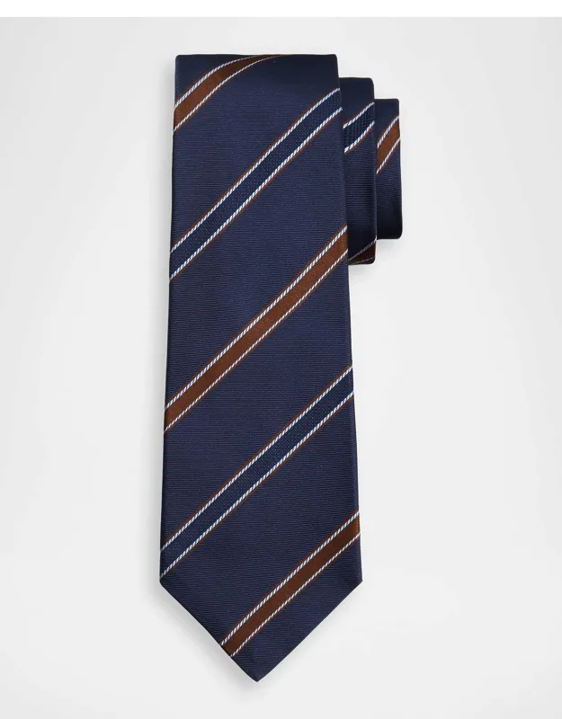 Silk Woven Stripe 7-fold Tie