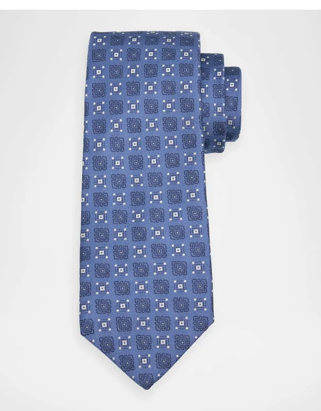 Silk Woven Geometric 7-fold Tie