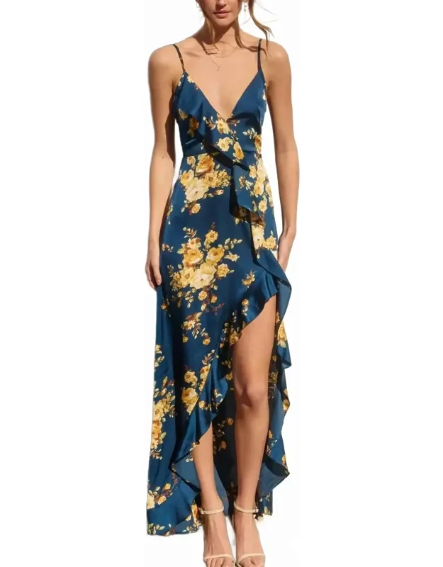Silky Floral Maxi Dress