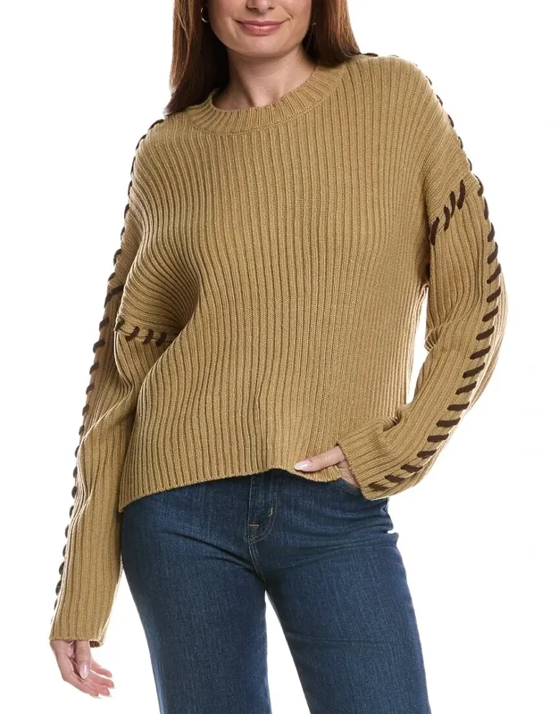 Ribbed Whipstitch Sweater
