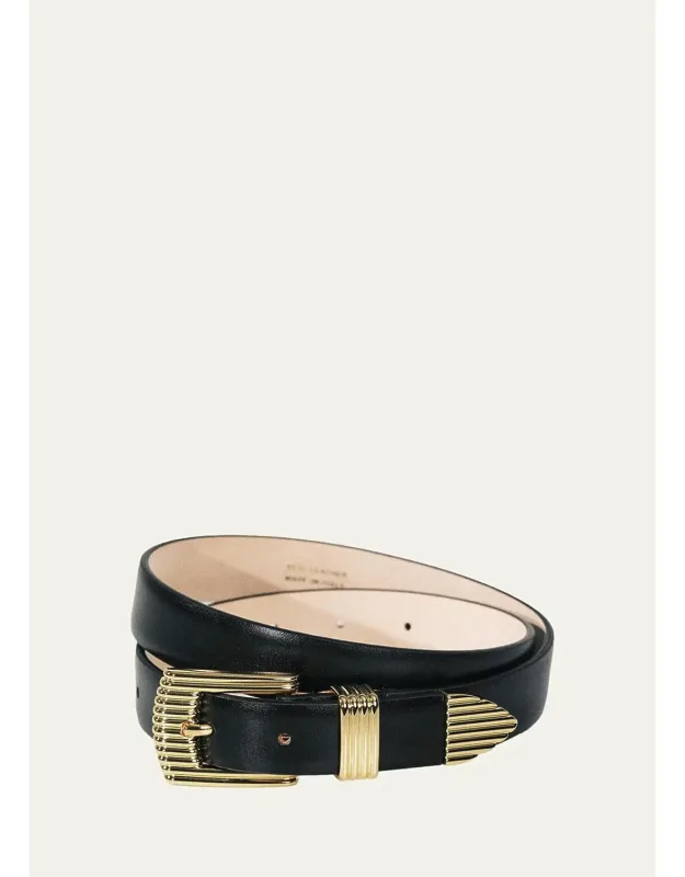 Rosen Ridged Leather Belt