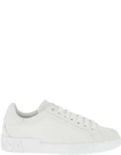 Dolce & Gabbana 'portofino' Leather Sneakers With Nappa Leather And Rubber Sole
